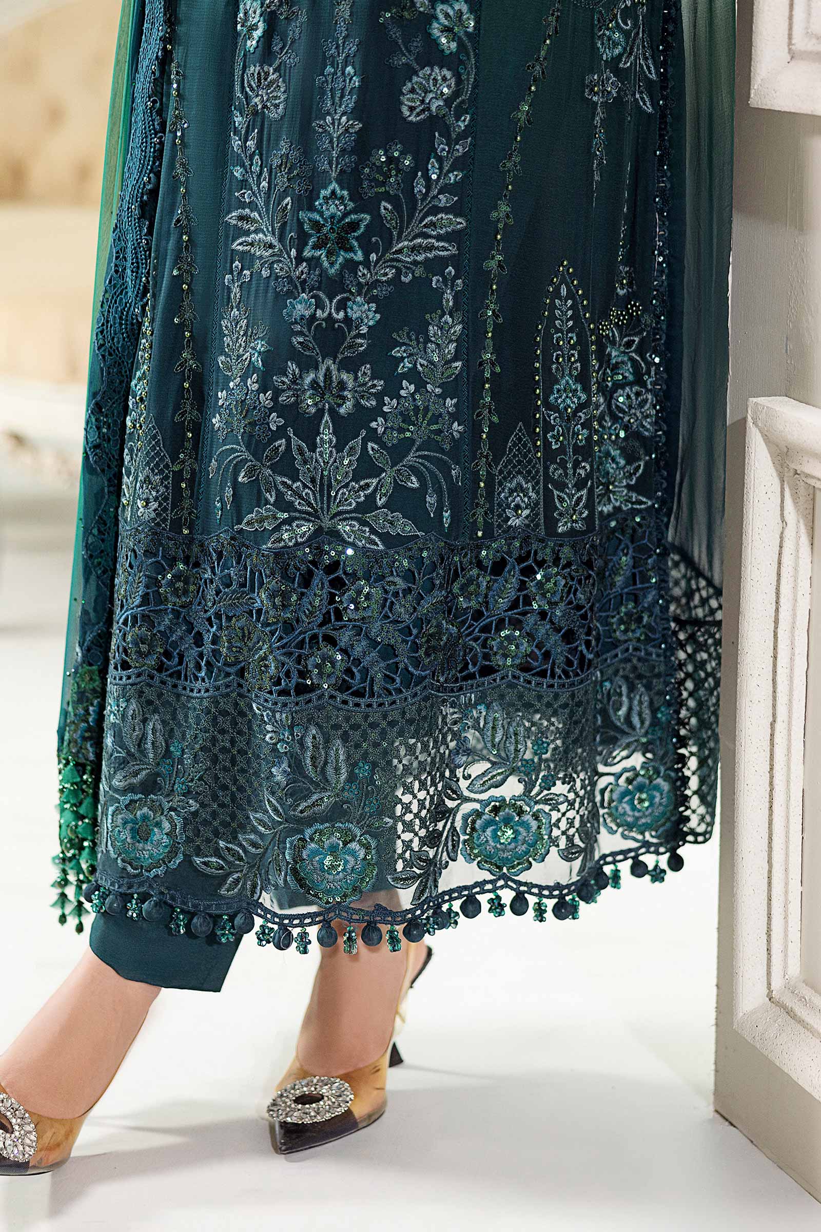 Maria B Chiffon Collection 25 | D6  Color: Green To Teal